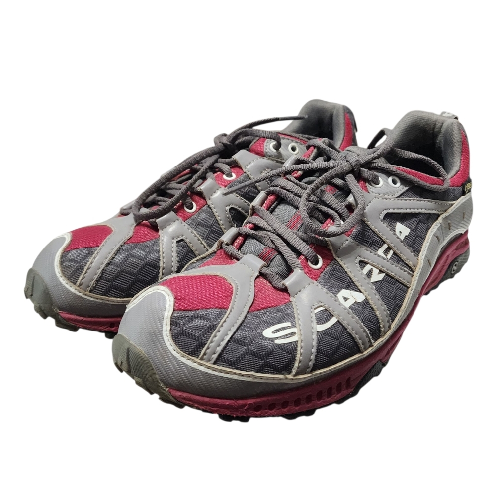 Scarpa Women's Gray and Pink Gortex Spark Hiking Trail Running Athletic Shoes